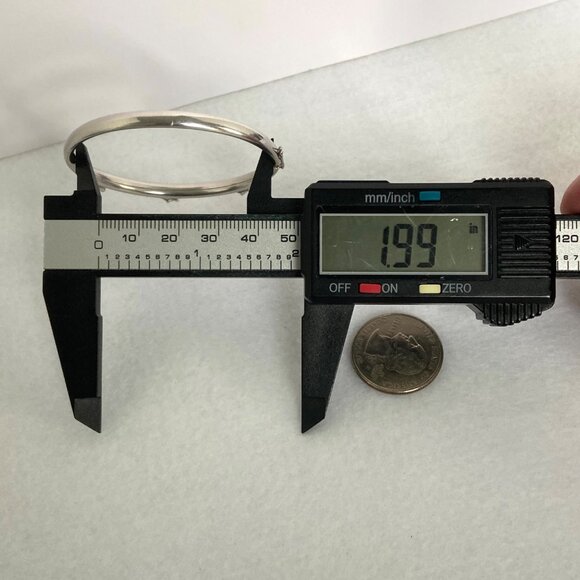 Sterling Silver 925 Youth XS Women Enamel Ladybug Oval Bangle Bracelet Sz 5.75" - Picture 13 of 16